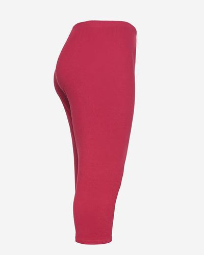 Burgunderfarbene 3/4-Leggings in Übergröße für Damen - Kleidung