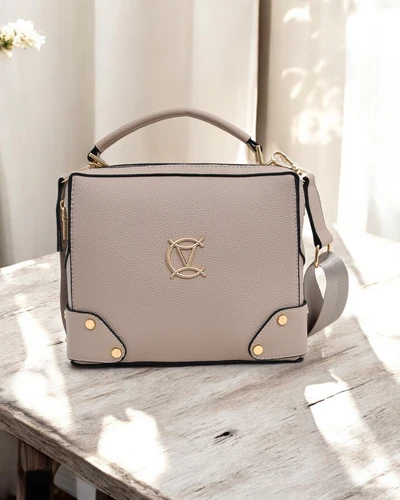 Royalfashion Vielseitige quadratische Handtasche aus Kunstleder