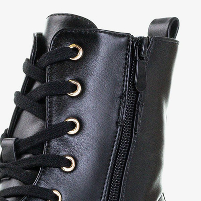 Schwarze Öko-Lederarbeiterinnen Minna - Footwear