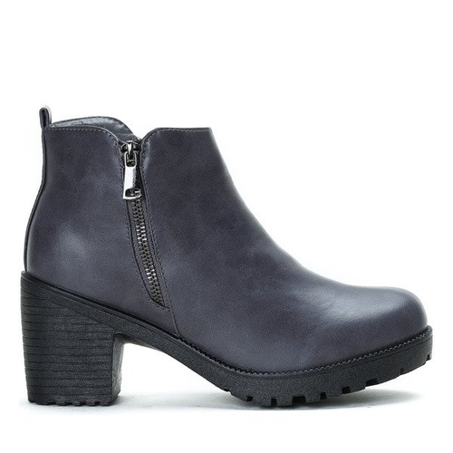 Szare botki na słupku Nightcall - Obuwie