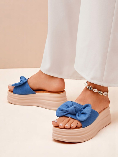 Royalfashion Damen Plateau-Slides Givan