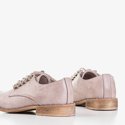 Hellrosa Damenschuhe mit Kasaki-Verzierungen - Schuhe