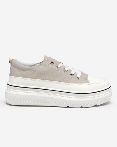 OUTLET Hellgraue Damen-Sneaker auf der Veritar-Plattform - Schuhe