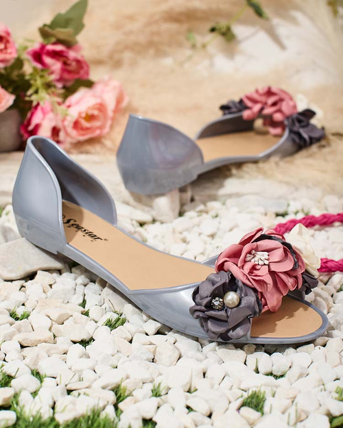 Royalfashion Гумові балетки з квіткою Koddies