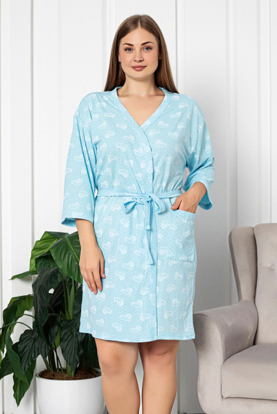 Жіночий бавовняний халат Royalfashion "Серце"