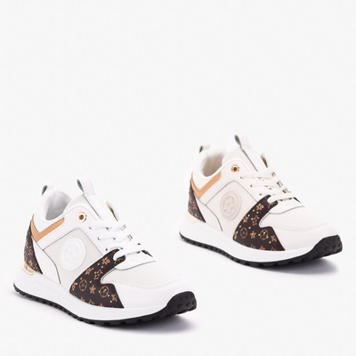 Sportschuhe für Damen in Schwarz und Weiß auf einem Keilabsatz von Anubi - Schuhe