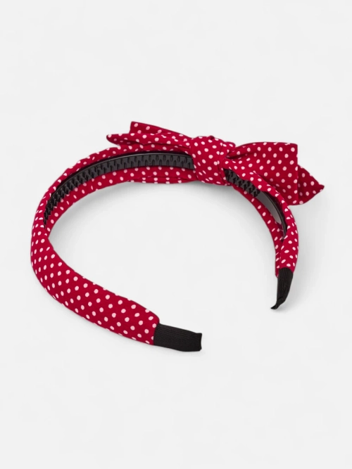Royalfashion Жіноча пов'язка в горошок з бантиком