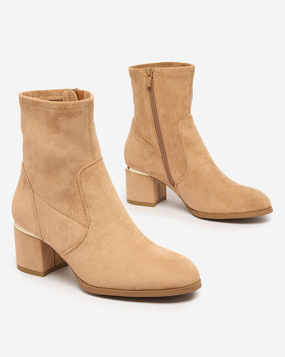 Royalfashion Hellbraune Damenstiefel Rejerra