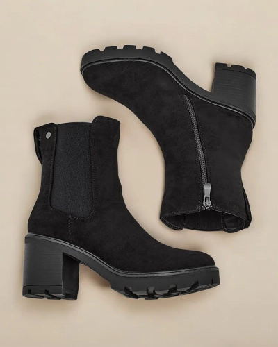 Royalfashion Eko-Wildleder Damen Stiefeletten auf einem Pfosten Weggis