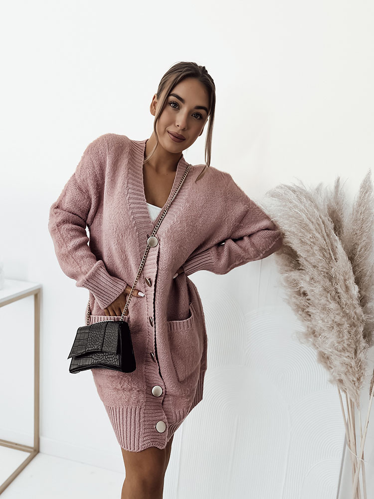 Royalfashion Rosa Damen Strickjacke