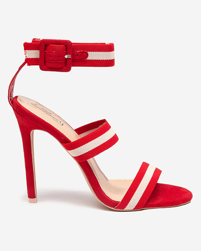 Royalfashion Rote Damen Misoa Stiletto-Sandalen