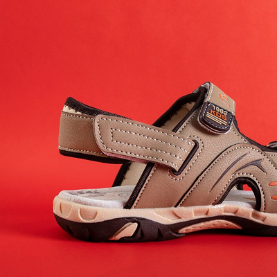 Beige Kindersandalen mit Klettverschluss - Schuhe