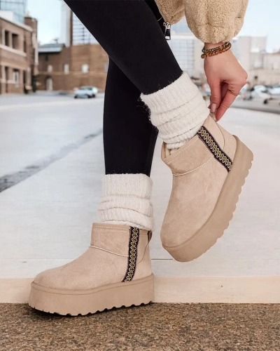 Royalfashion Kurze Schneestiefel für Frauen Haluzi
