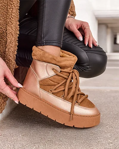 Royalfashion Damen Schnürschneestiefel Iniuc