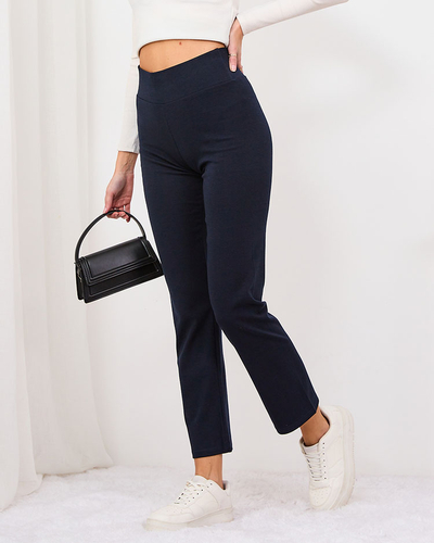 Royalfashion Marineblaue Stoffhose für Damen