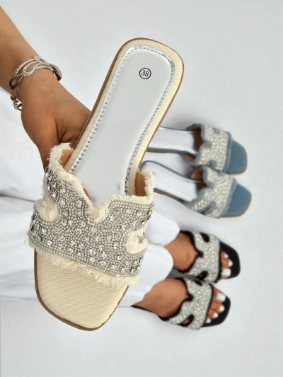 Royalfashion Damen-Sandalen mit Strasssteinen CrystalEase