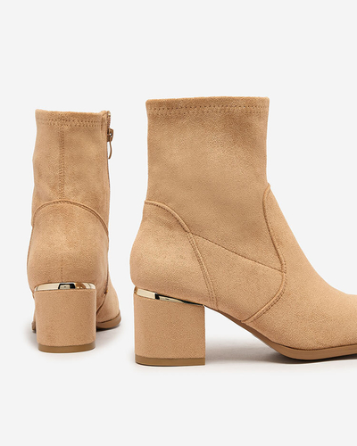 Royalfashion Hellbraune Damenstiefel Rejerra