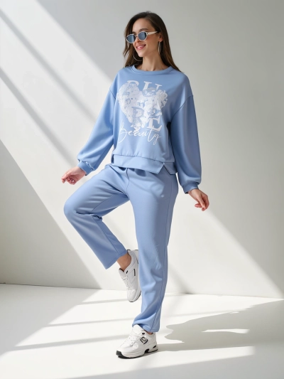 Royalfashion Damen Viskose-Set mit Druck