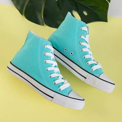 OUTLET High-Top-Sneaker für Damen in Hellblau Antonella - Schuhe