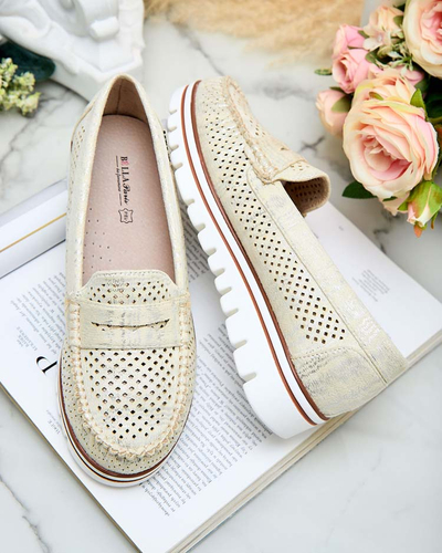 Royalfashion Openwork Damen Mokassins Leteller
