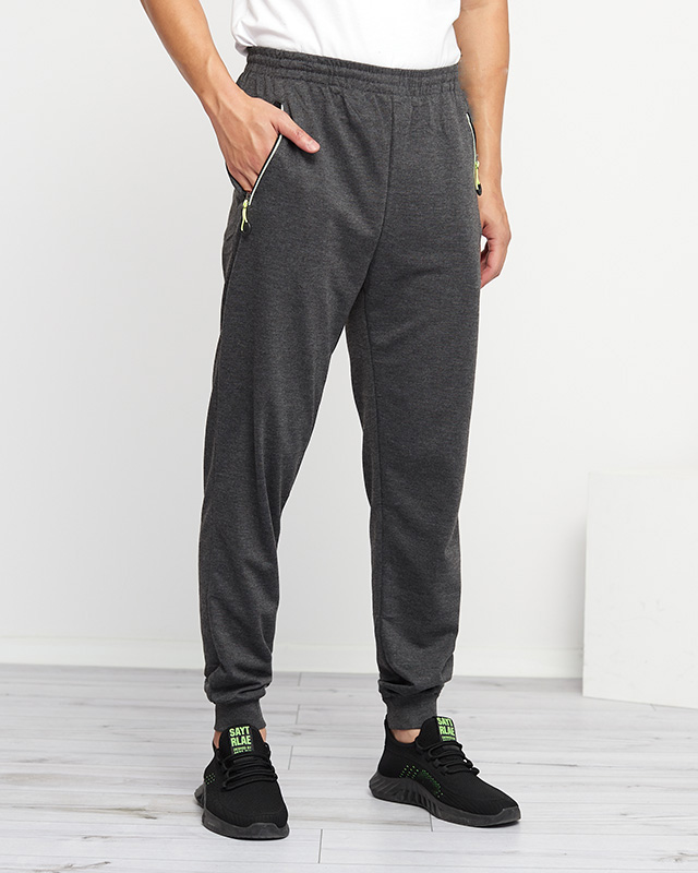 Dunkelgraue Jogginghose mit Taschen für Herren - Kleidung
