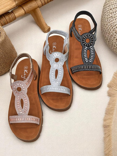 Royalfashion Damen-Sandalen mit dekorativen Riemen Lola Grace