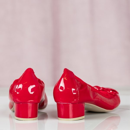 Червоні насоси на низьких підборах Кармен - Взуття 1