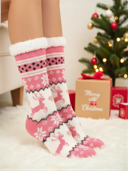 Gefütterte weihnachtliche Damen Socken CocoWarm