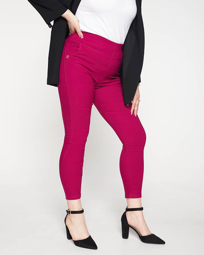 Fuchsia Damen-Treggings in ÜBERGRÖSSE - Kleidung