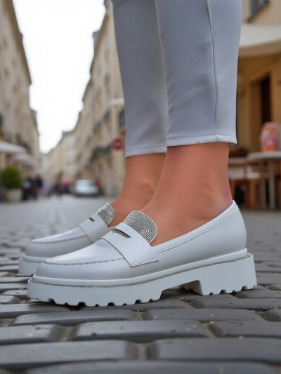 Royalfashion Damenmokassin mit Strass Vinness