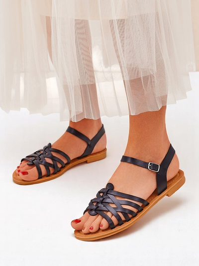 Royalfashion Damen-Sandalen mit dekorativen Riemchen Livia