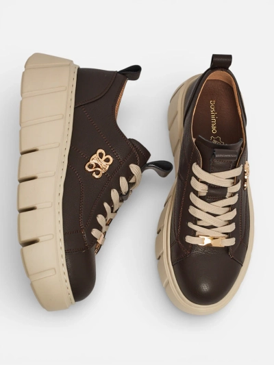 Sportliche Damen-Sneakers aus Naturleder Taures