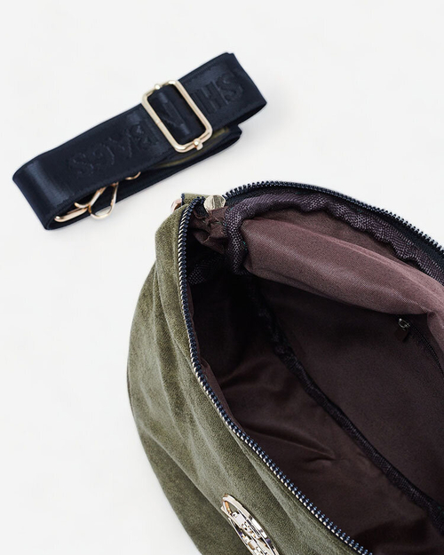 Маленька жіноча сумочка з екозамші Royalfashion Green