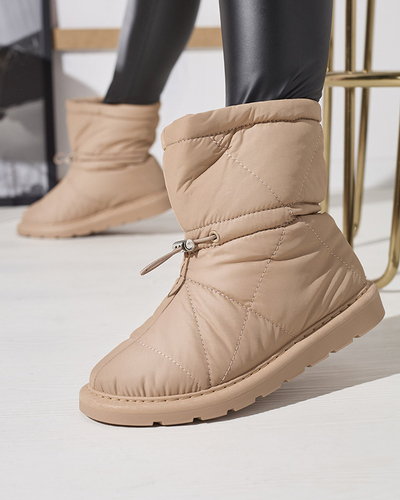 Hellbraune Damen Isolierte Stiefel a'la Schneestiefel Kaliolen - Footwear
