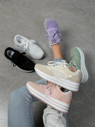 Royalfashion Damen Sport Sneakers auf einer Plattform Revided