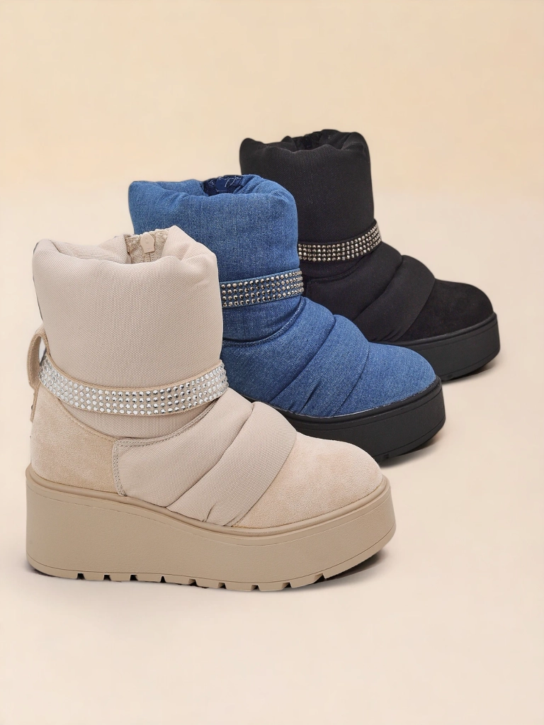 Royalfashion Damen Keilabsatz Schneestiefel Renosi