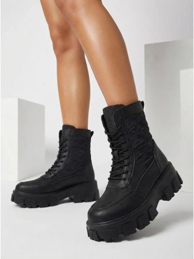 Öko-Leder Schnürstiefeletten Damen Solvi