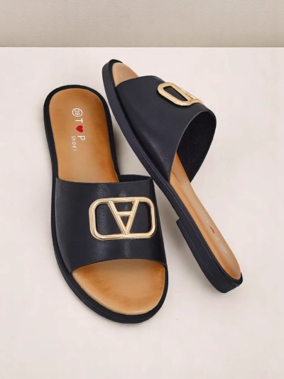 Royalfashion Damen-Slides mit flacher Sohle Ohanna