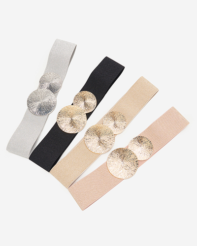 Breiter Gürtel mit silbernem Glitzer für Damen - Accessoires