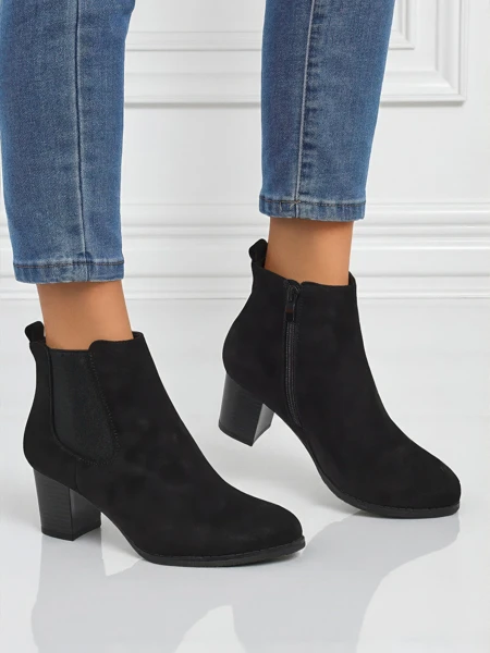 Damen Stiefeletten aus Wildlederimitat mit Absatz Velvet Trace