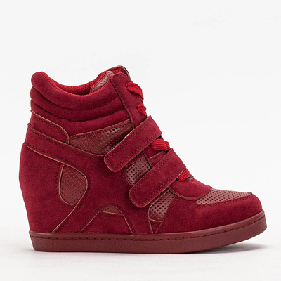 Kastanienbraune Mädchen-Sneakers auf einem gedeckten Anker Janomi - Schuhe