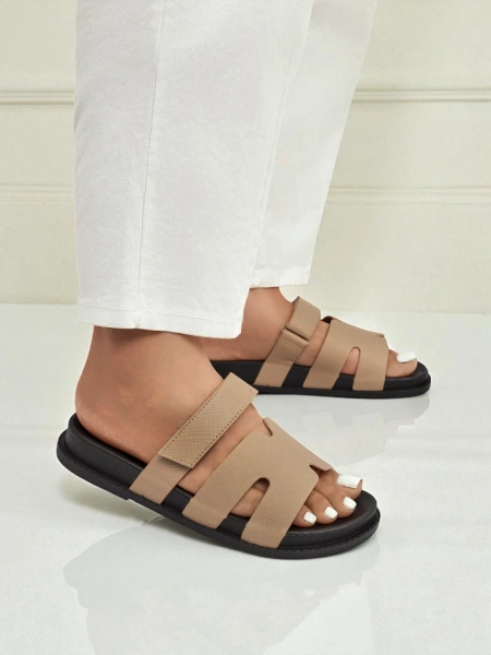 Royalfashion Damenpantoletten aus Kunstleder ReppiFlex