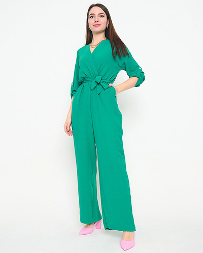 Grüner langer Damen-Jumpsuit - Kleidung