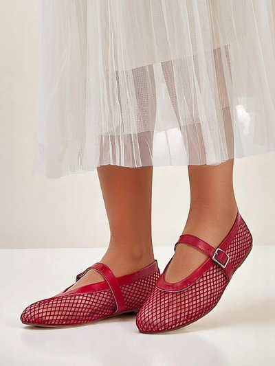 Royalfashion Damen-Ballerinas mit Cut-out und Riemchen Naommi