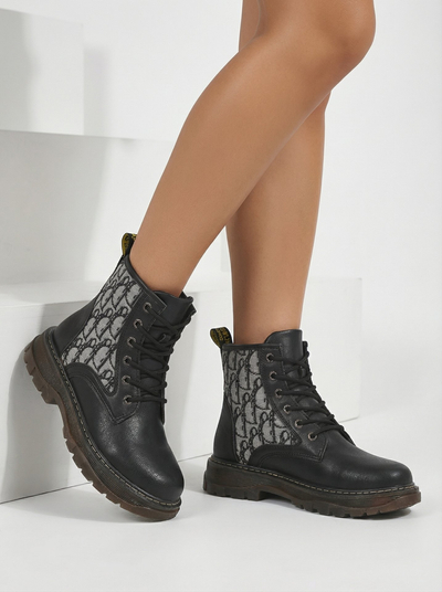 Royalfashion Damen Stiefeletten mit Print Efrioz