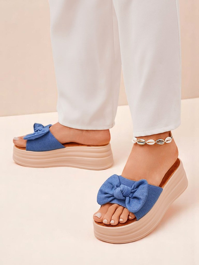 Royalfashion Damen Plateau-Slides Givan