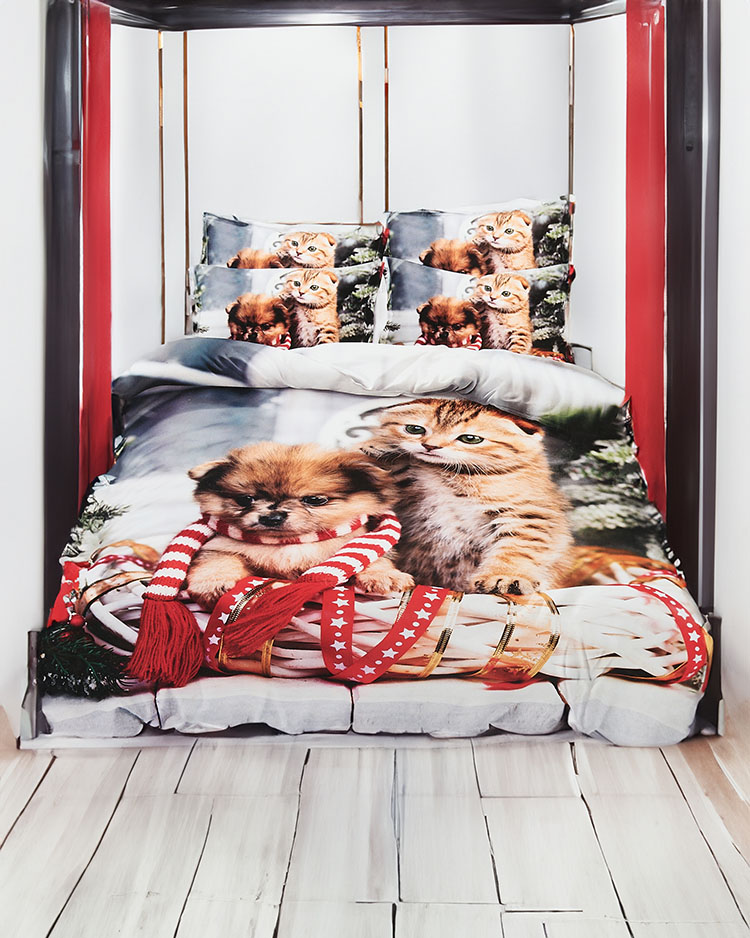 Royalfashion Weihnachtsbettwäsche 140x200 4er Set
