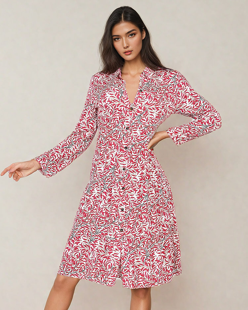 Royalfashion Жіноча сукня міді з принтом