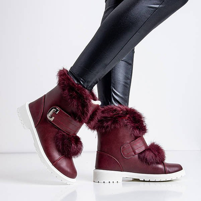 Бургундські хутряні снігові чоботи з Вісконсіна - Взуття