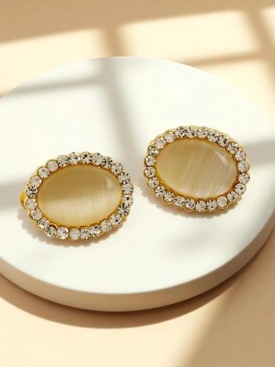 Royalfashion Damen-Clip-Ohrringe mit Kristall und Zirkonia